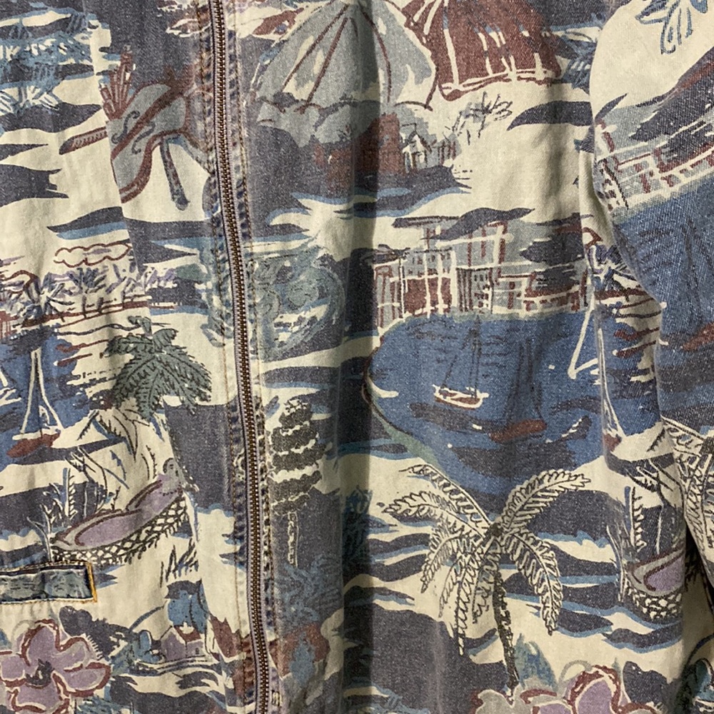 Chico’s Pattern Jean Jacket - Picture 2 of 4